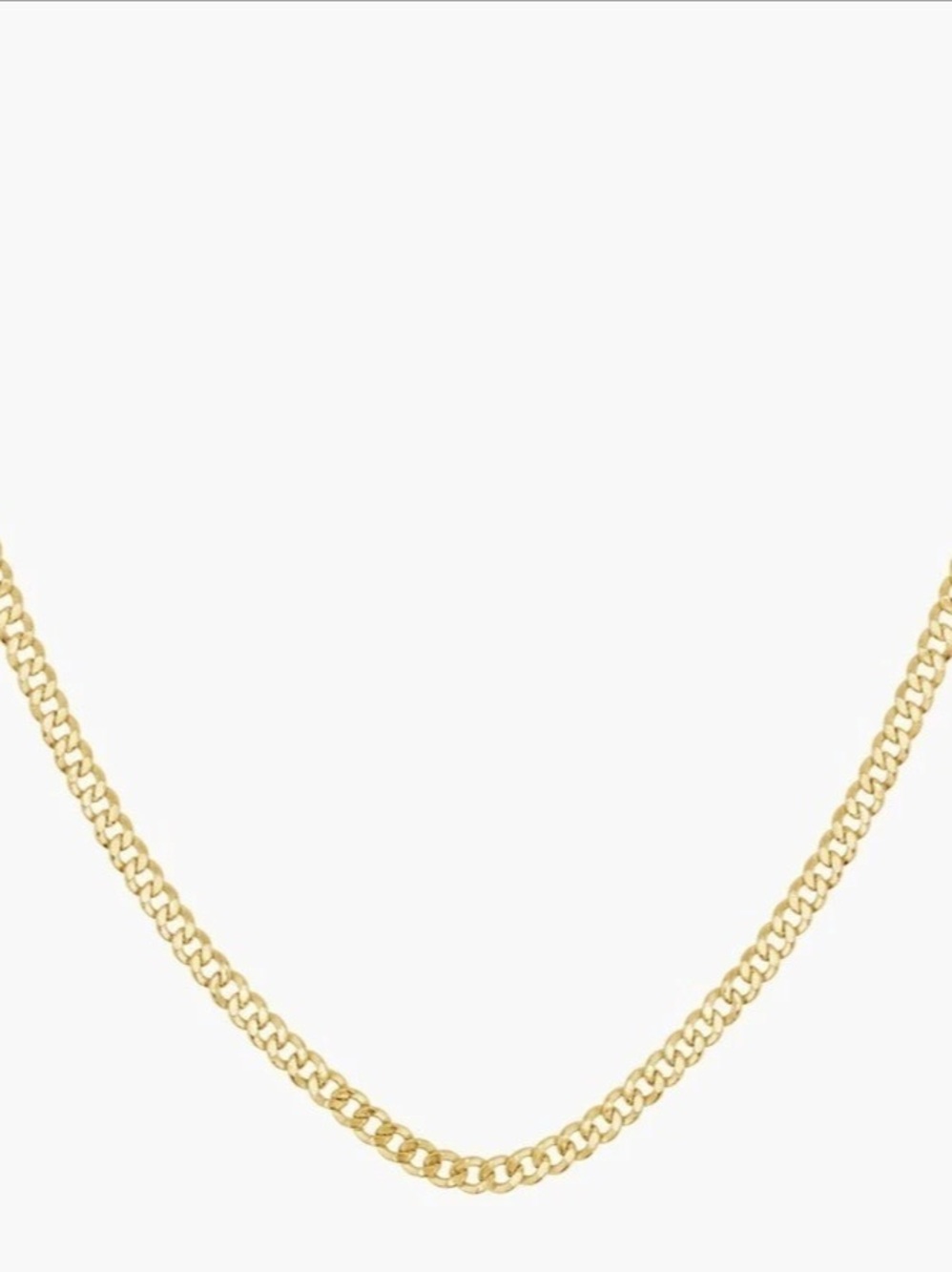 Baby Gold 14K Dainty Cuban Link Chain Necklace, Gold